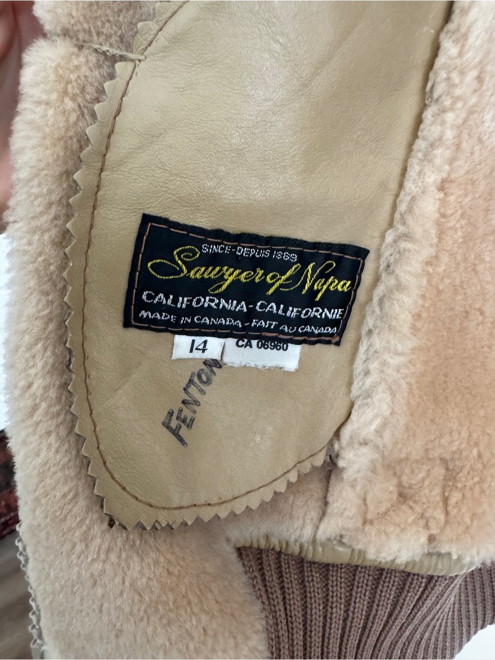 Brown Shearling-Lined Suede Vest - Picture 4 of 7